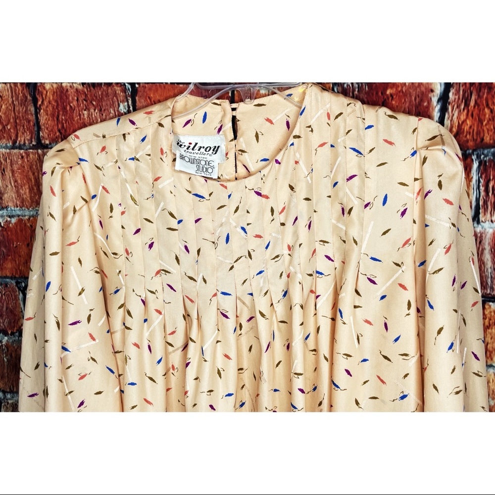 VTG The Wilroy Traveller Brownstone Studio NY Midi Long Sleeve Dress Size 14 - Picture 3 of 7